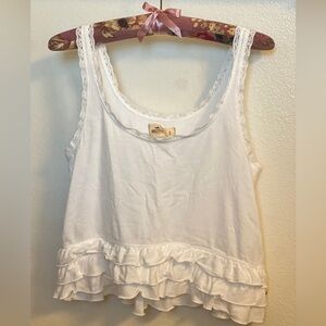 Hollister women Lace tank top  White S